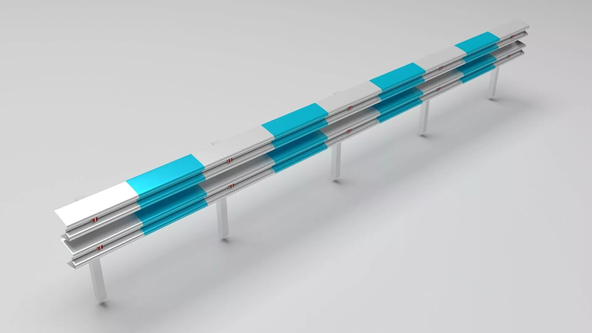 Crash Barrier Safety Fence 3D model