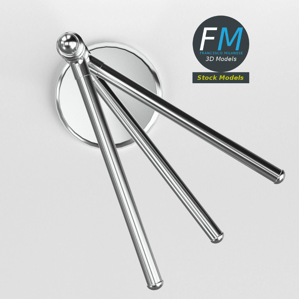 Towel stand 1 3D model_6