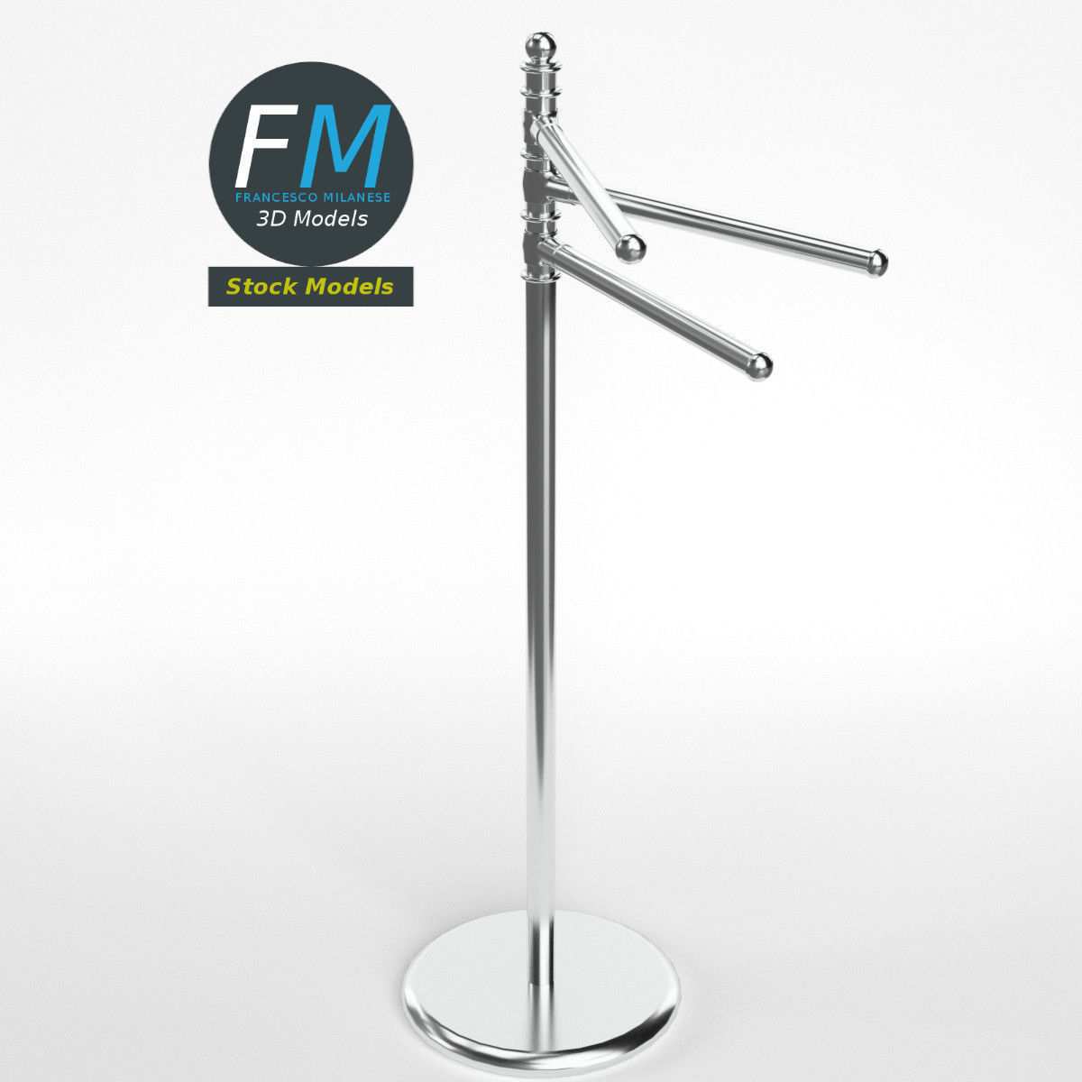 Towel stand 1 3D model_2