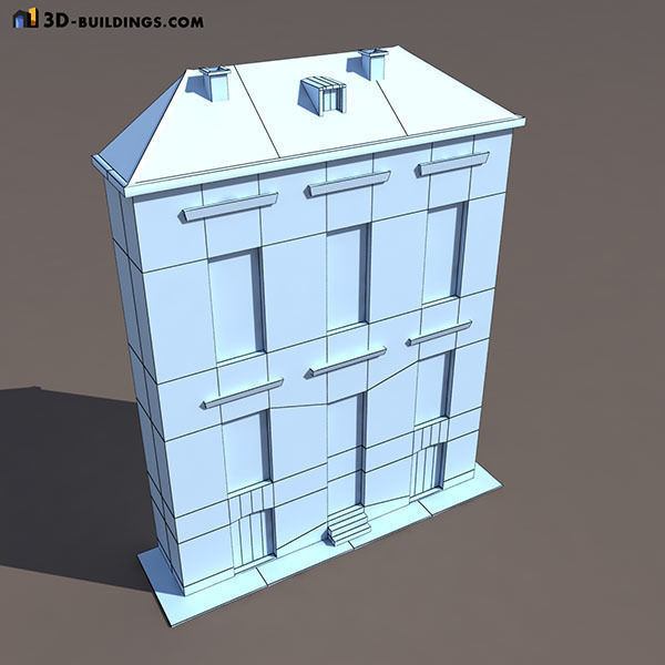 Building Facades BUNDLE Low-poly 3D model_47
