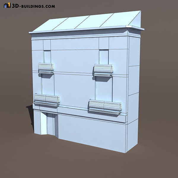 Building Facades BUNDLE Low-poly 3D model_57
