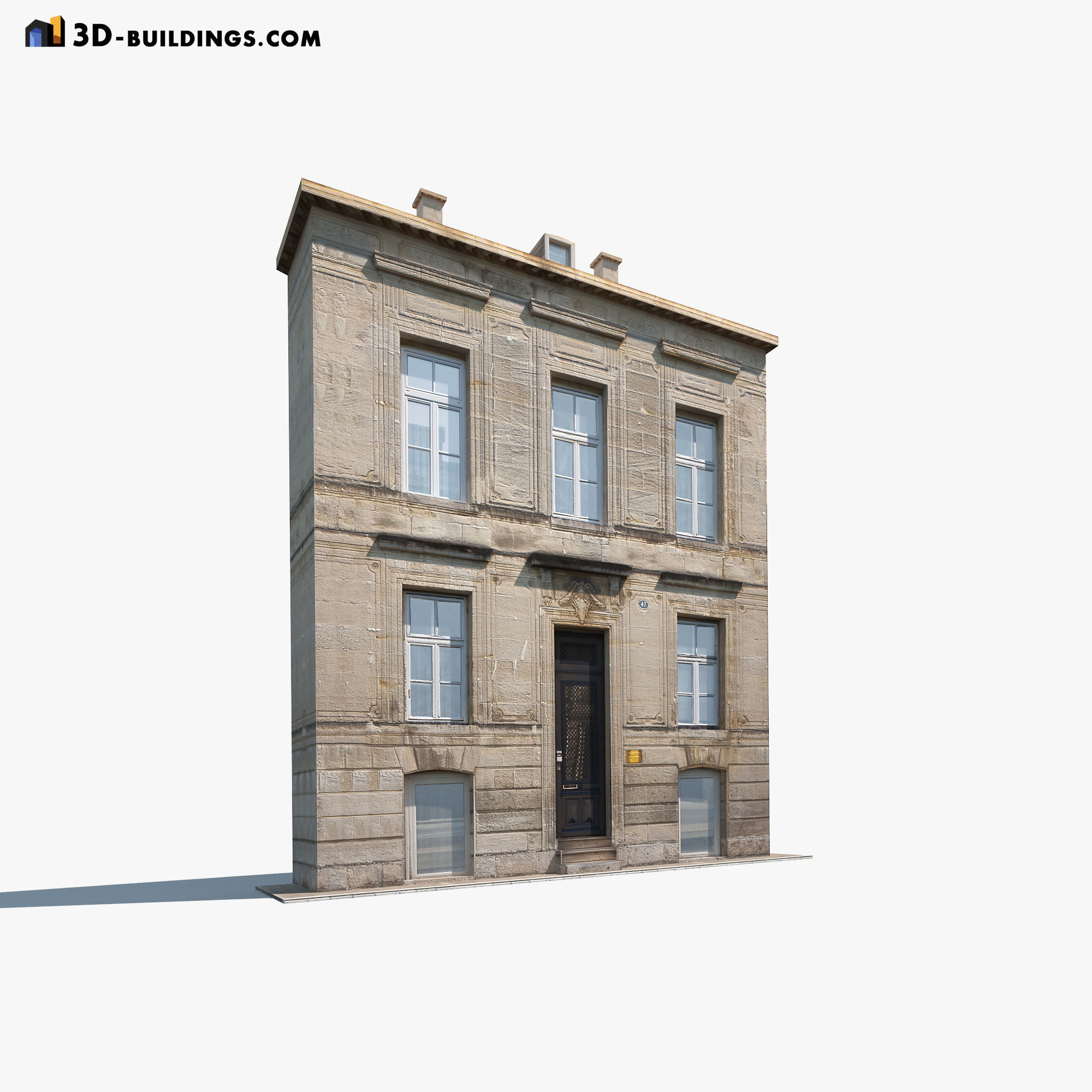 Building Facades BUNDLE Low-poly 3D model_19