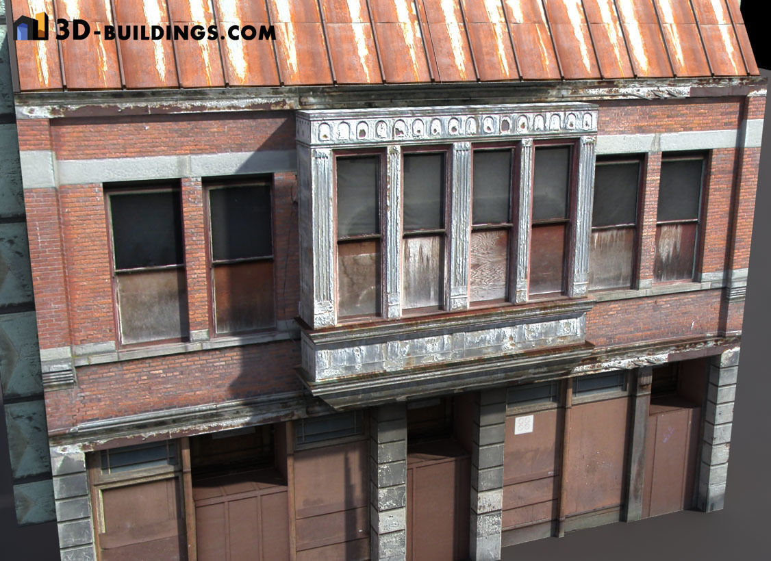 Building Facades BUNDLE Low-poly 3D model_31