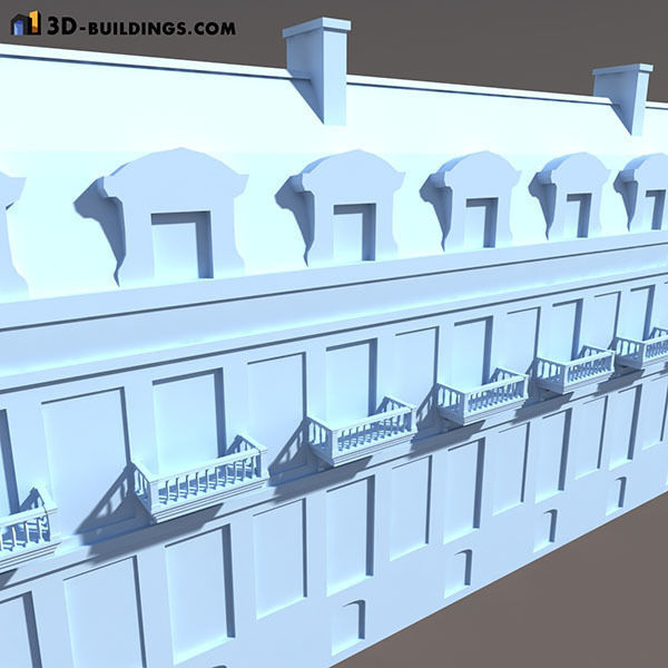 Building Facades BUNDLE Low-poly 3D model_45