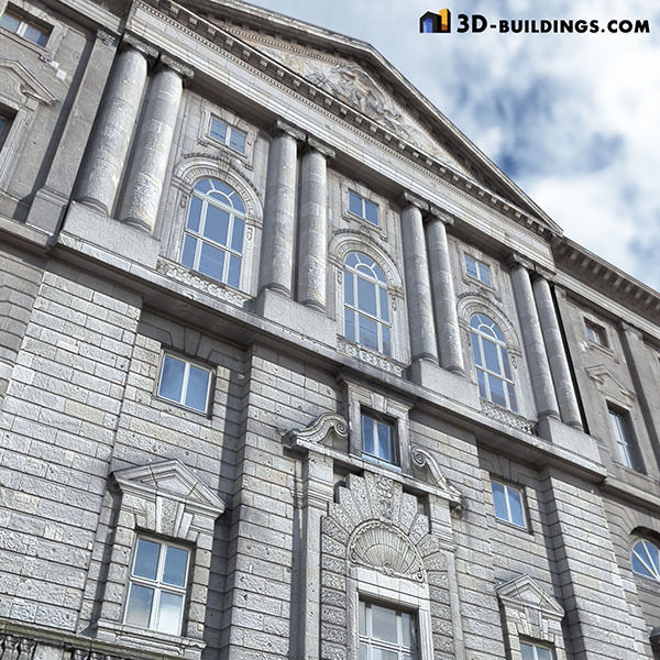 Building Facades BUNDLE Low-poly 3D model_26