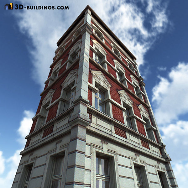 Building Facades BUNDLE Low-poly 3D model_35