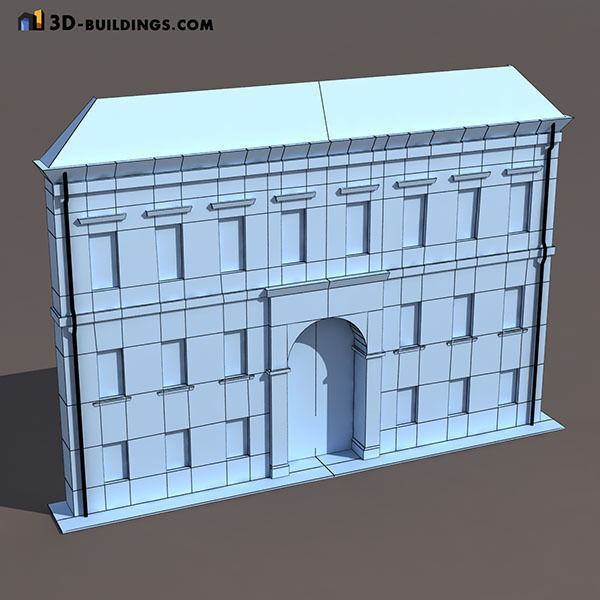 Building Facades BUNDLE Low-poly 3D model_59