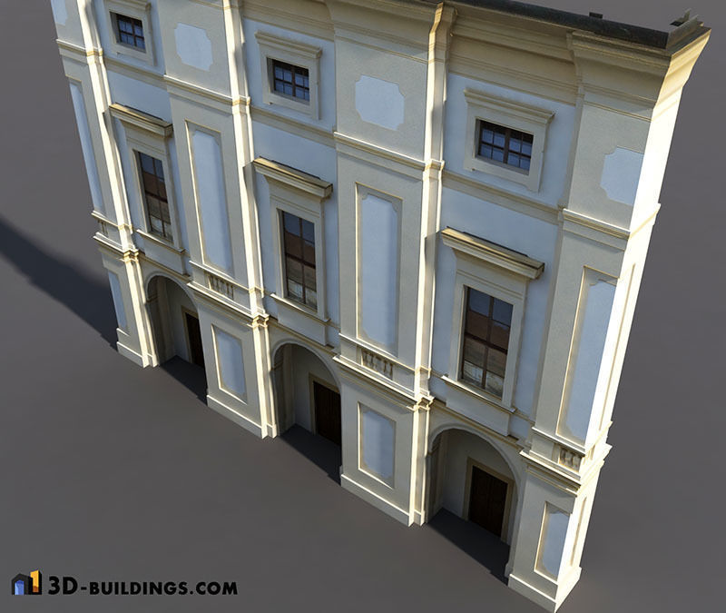 Building Facades BUNDLE Low-poly 3D model_29
