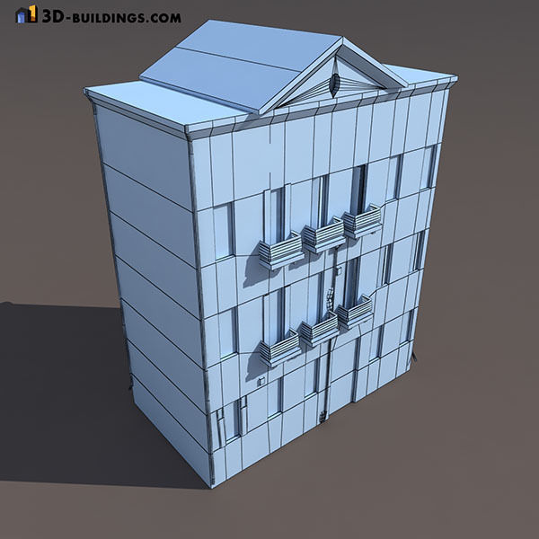 Building Facades BUNDLE Low-poly 3D model_56
