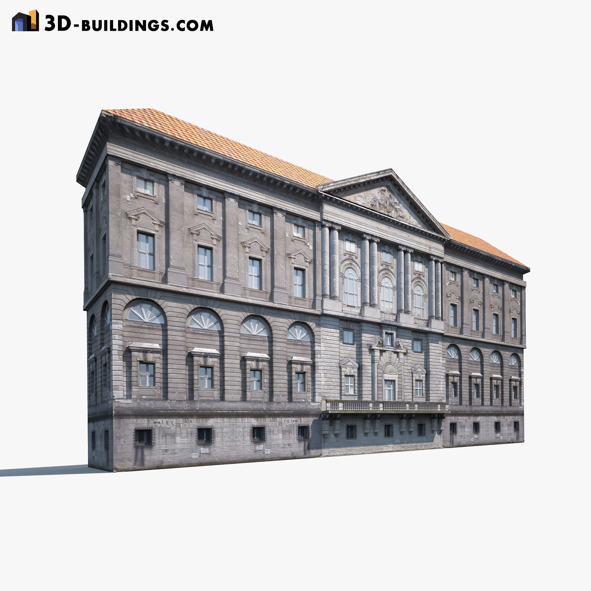 Building Facades BUNDLE Low-poly 3D model_16