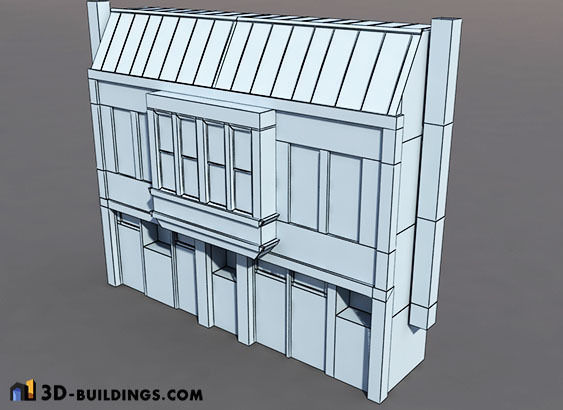 Building Facades BUNDLE Low-poly 3D model_46