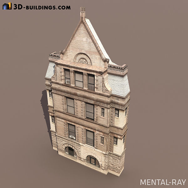 Building Facades BUNDLE Low-poly 3D model_40
