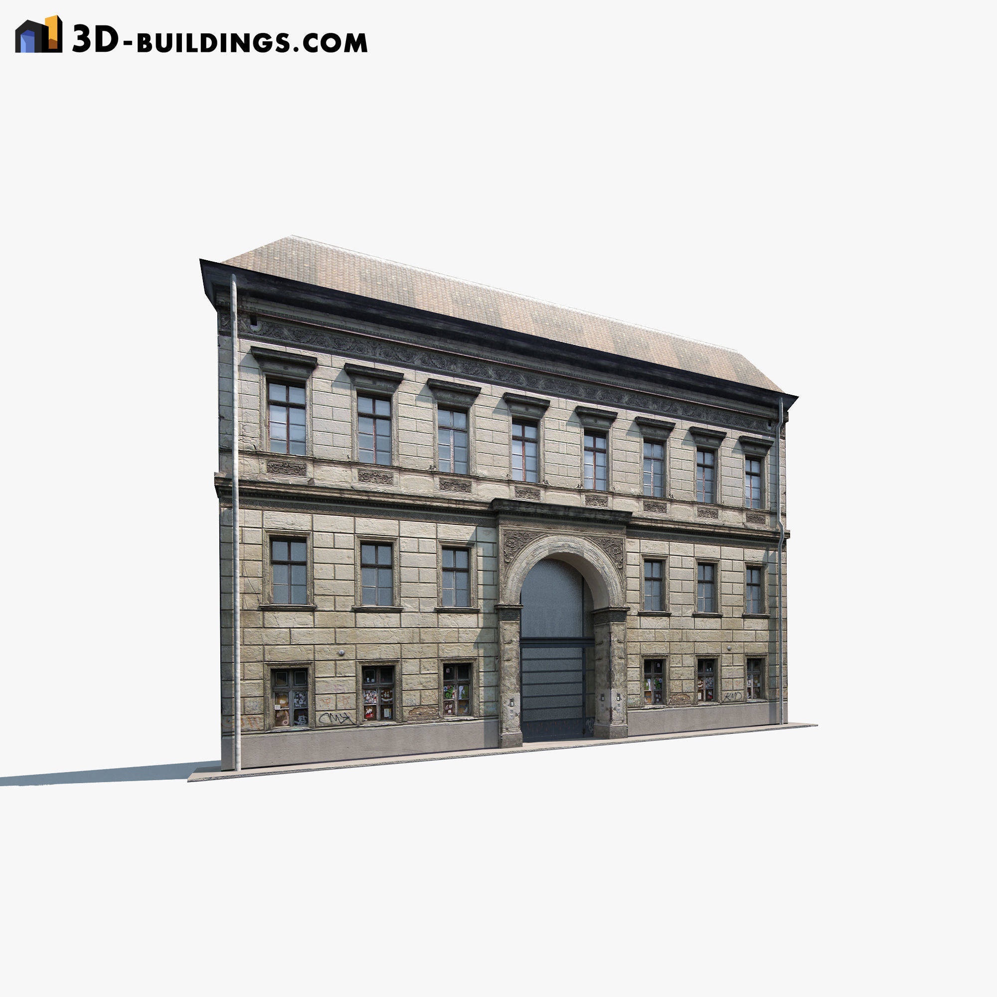 Building Facades BUNDLE Low-poly 3D model_17