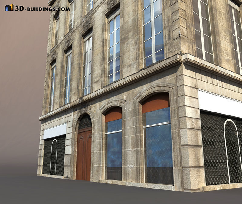 Building Facades BUNDLE Low-poly 3D model_33