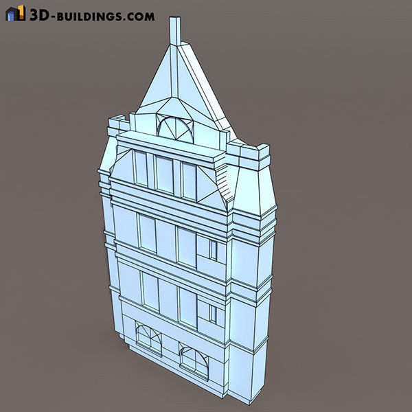 Building Facades BUNDLE Low-poly 3D model_49