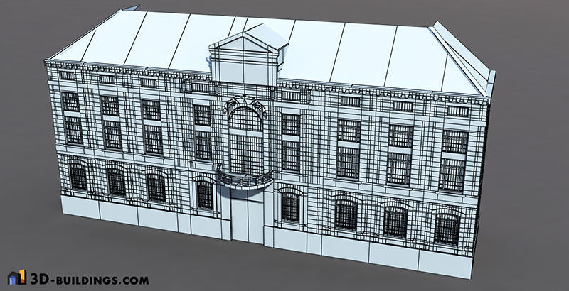Building Facades BUNDLE Low-poly 3D model_61
