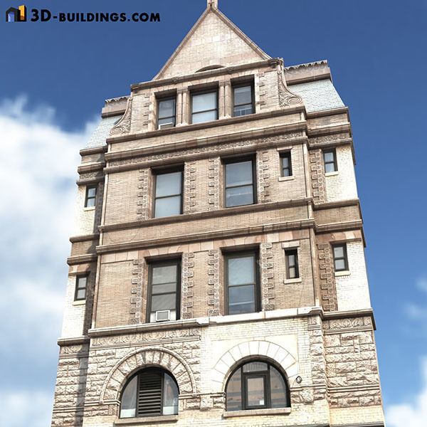 Building Facades BUNDLE Low-poly 3D model_38