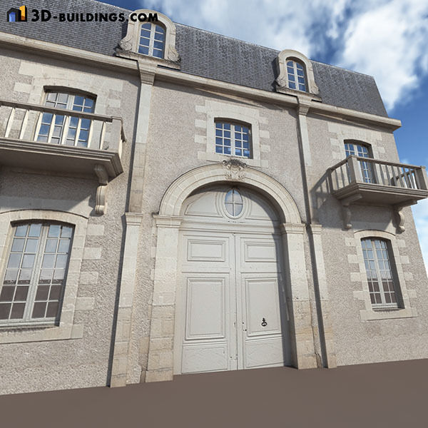 Building Facades BUNDLE Low-poly 3D model_36