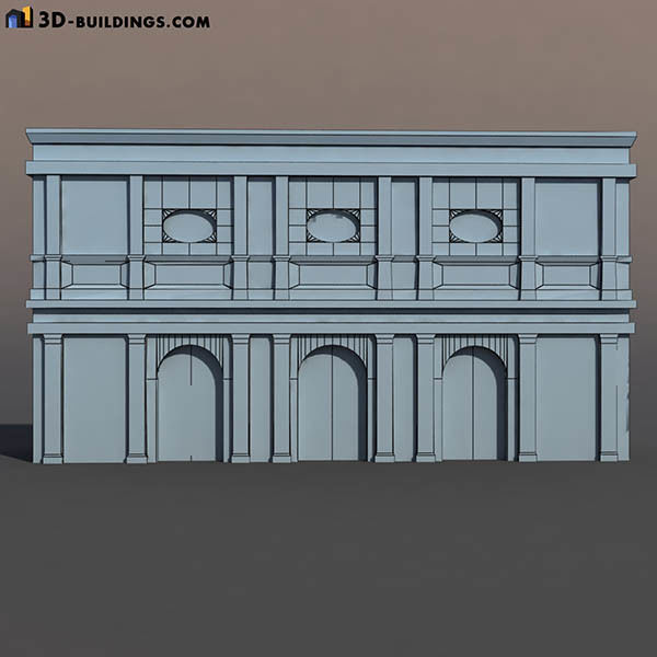 Building Facades BUNDLE Low-poly 3D model_55