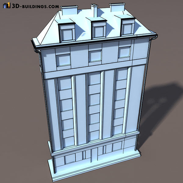 Building Facades BUNDLE Low-poly 3D model_53