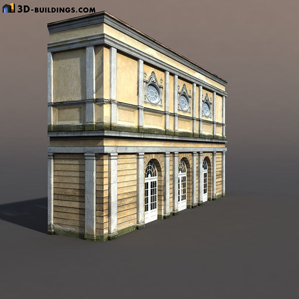 Building Facades BUNDLE Low-poly 3D model_28