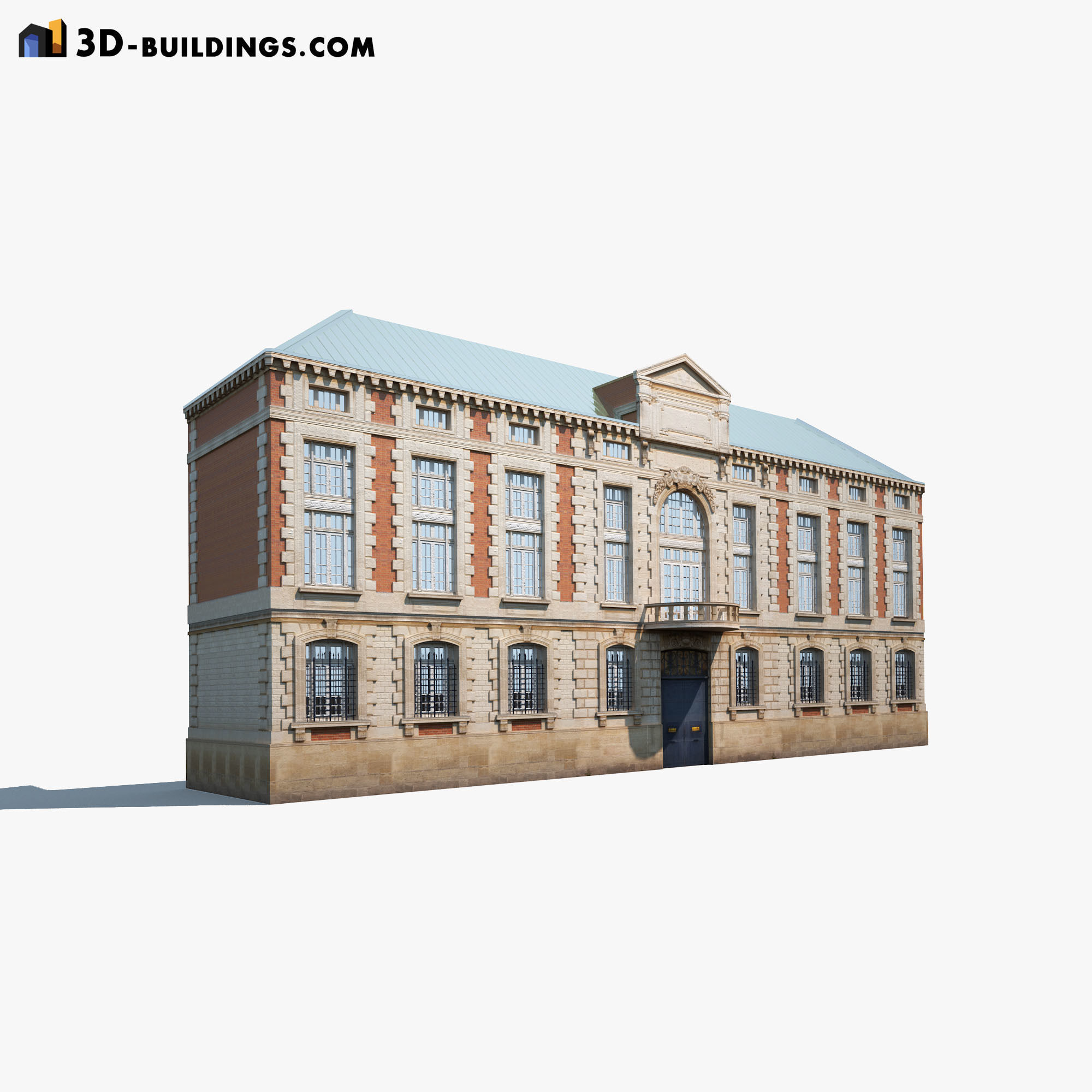 Building Facades BUNDLE Low-poly 3D model_15