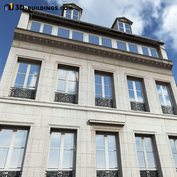 Building Facades BUNDLE Low-poly 3D model_41