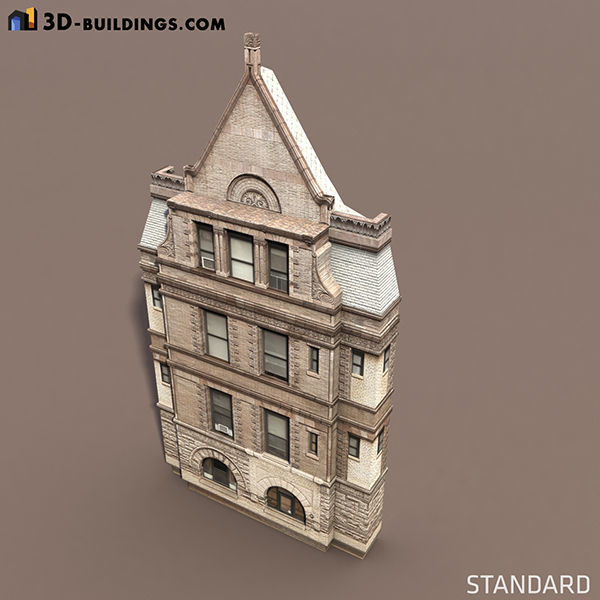 Building Facades BUNDLE Low-poly 3D model_39