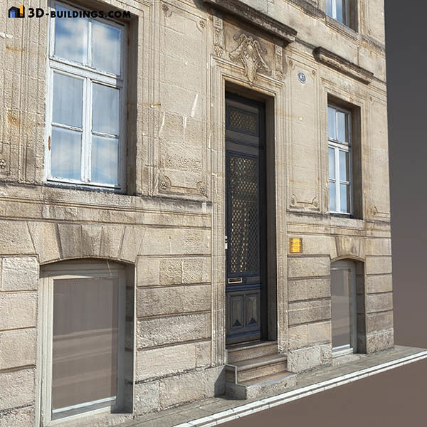 Building Facades BUNDLE Low-poly 3D model_24