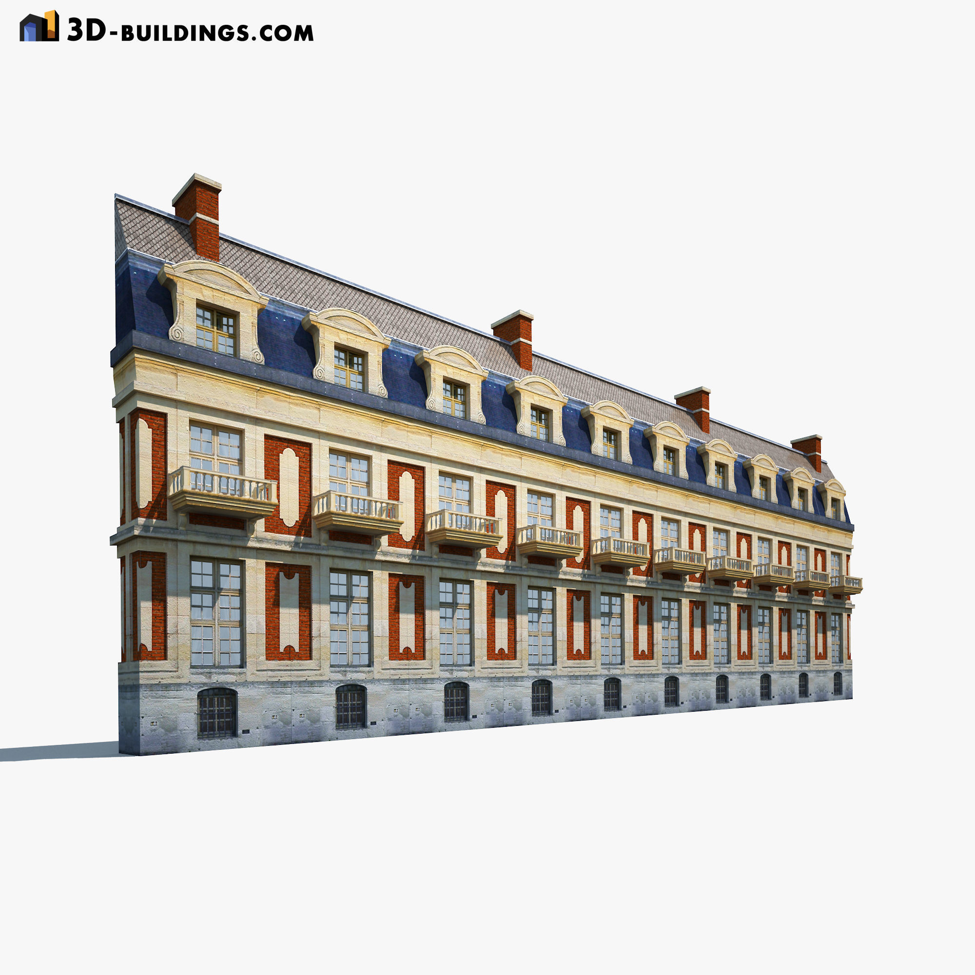Building Facades BUNDLE Low-poly 3D model_13