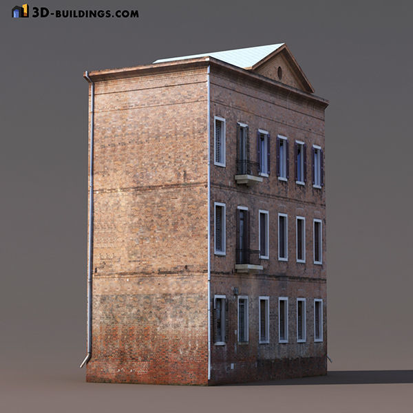 Building Facades BUNDLE Low-poly 3D model_22