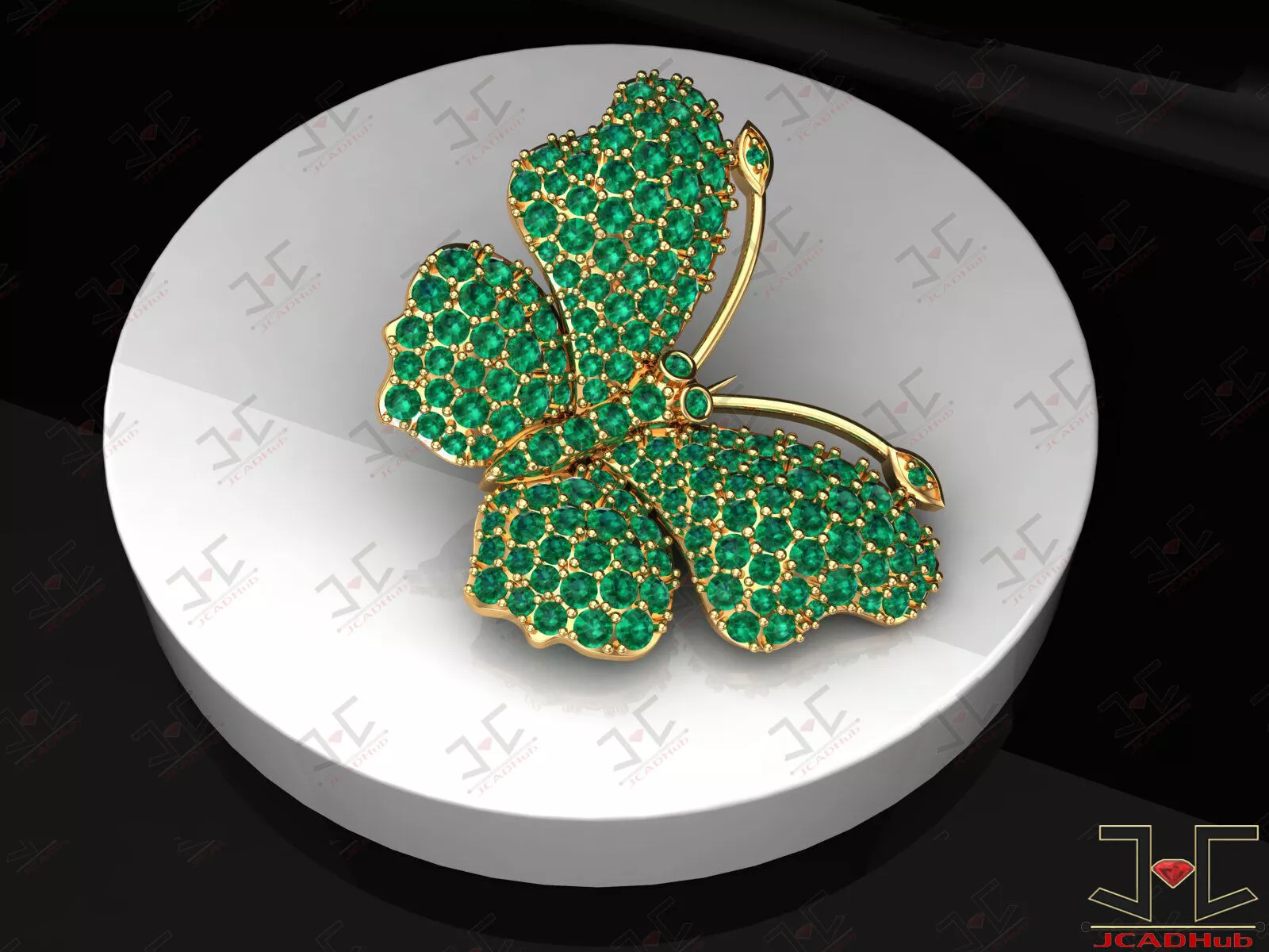 0276 - Butterfly Brooch - JCADHub 3D print model