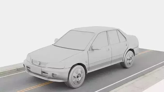 City Z Sedan - High Detail 1 64 Scale for 3D Printing