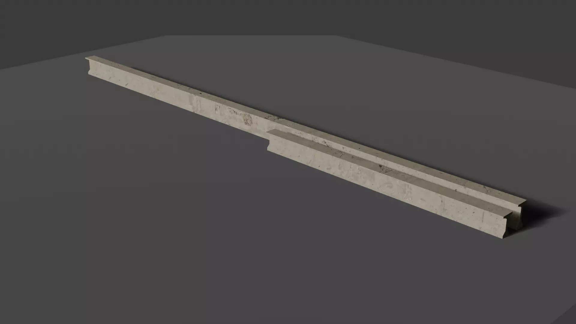 Concrete Bulb Tee Beam Free low-poly 3D model