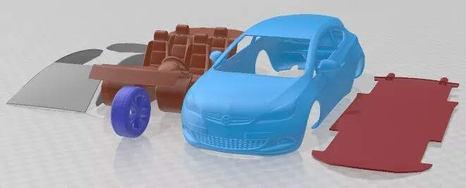 Opel Astra GTC 2012 Printable Car 3D print model