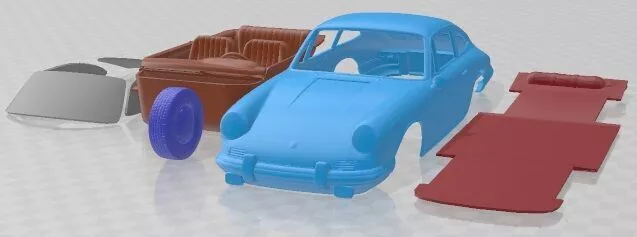 Porsche 901 Coupe 1964 Printable Car 3D print model