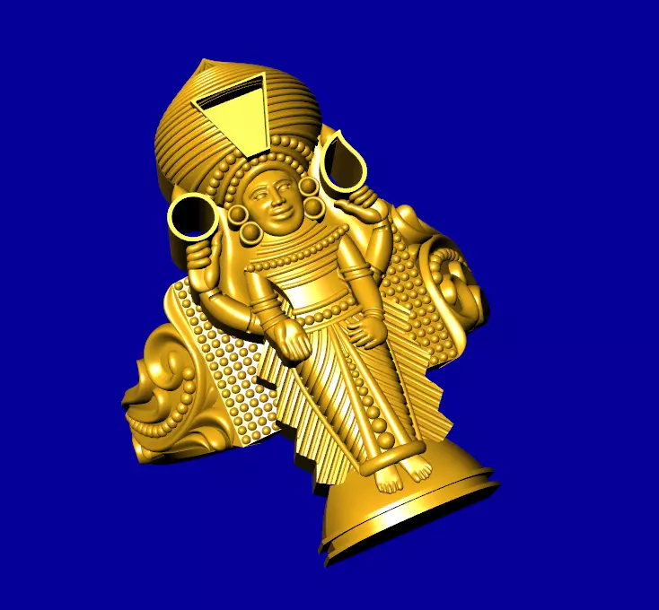 govinda gold ring 3D print model
