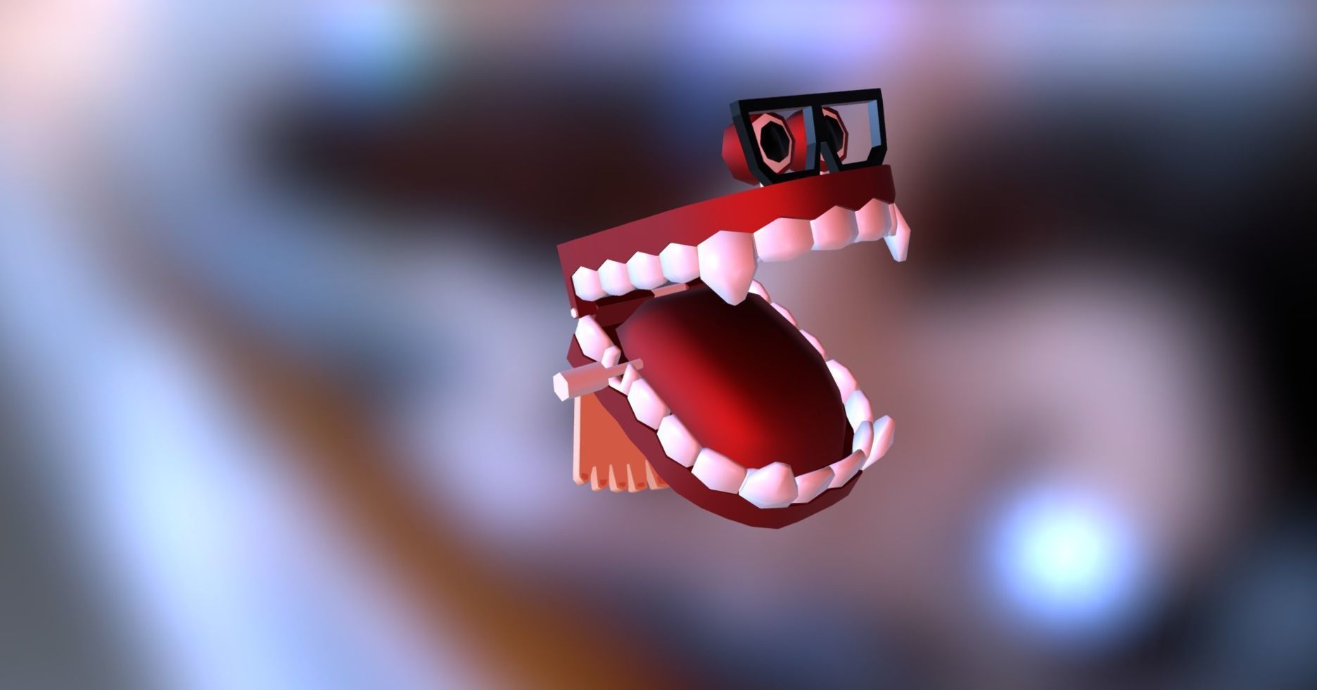 Chomper - Animated Chattering Teeth 3D Model Pack Low-poly 3D model_3