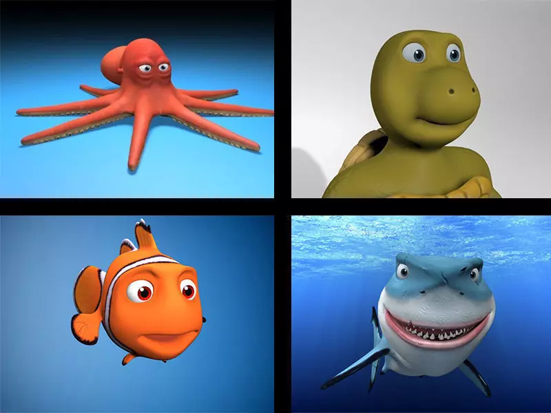 cartoon rigged characters Low-poly 3D model_0