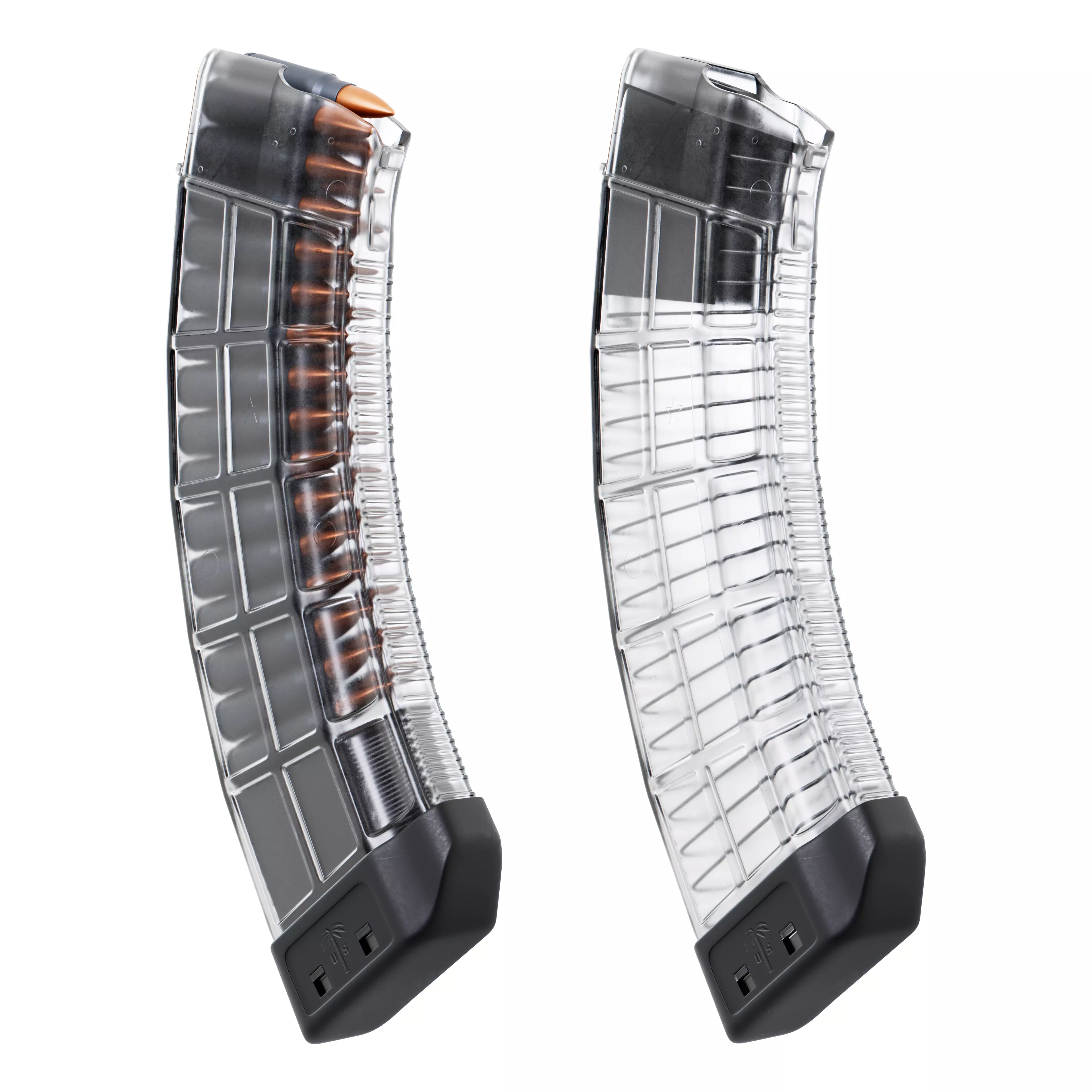 US Palm Clear Polymer AK Magazine 7 62x39mm Low-poly 3D model