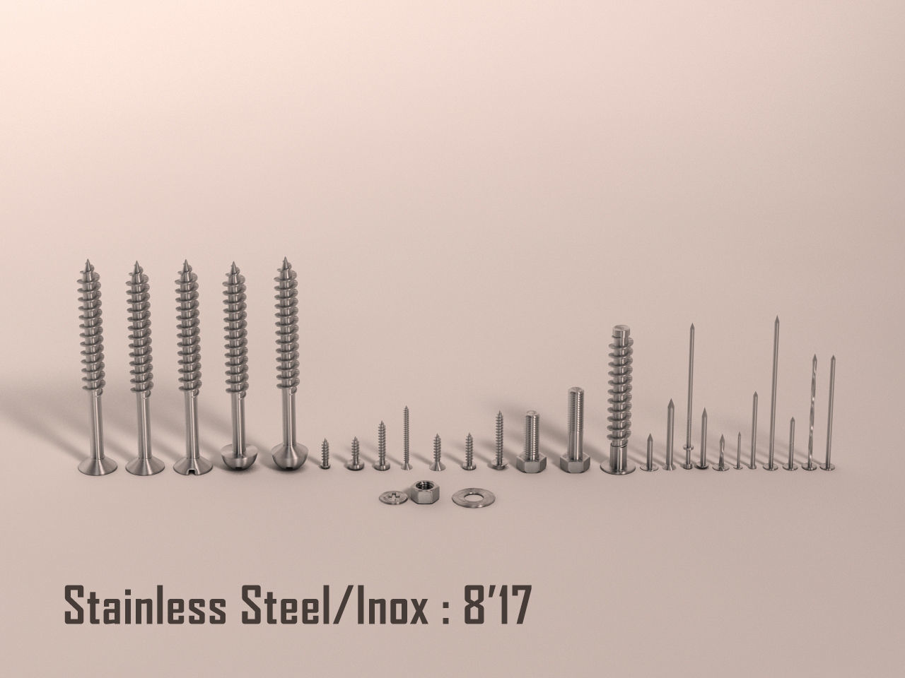 Screws and Nails HD V2 3D model_15