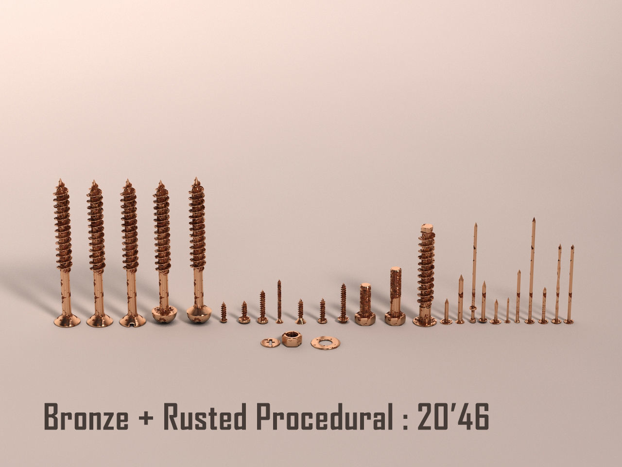 Screws and Nails HD V2 3D model_17