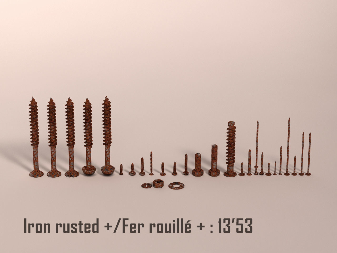 Screws and Nails HD V2 3D model_4