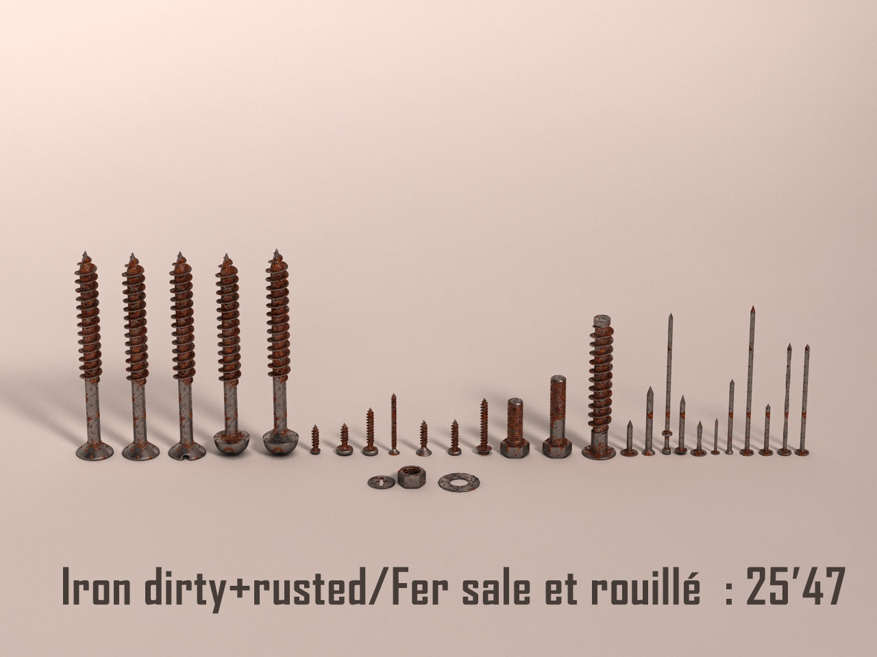 Screws and Nails HD V2 3D model_7
