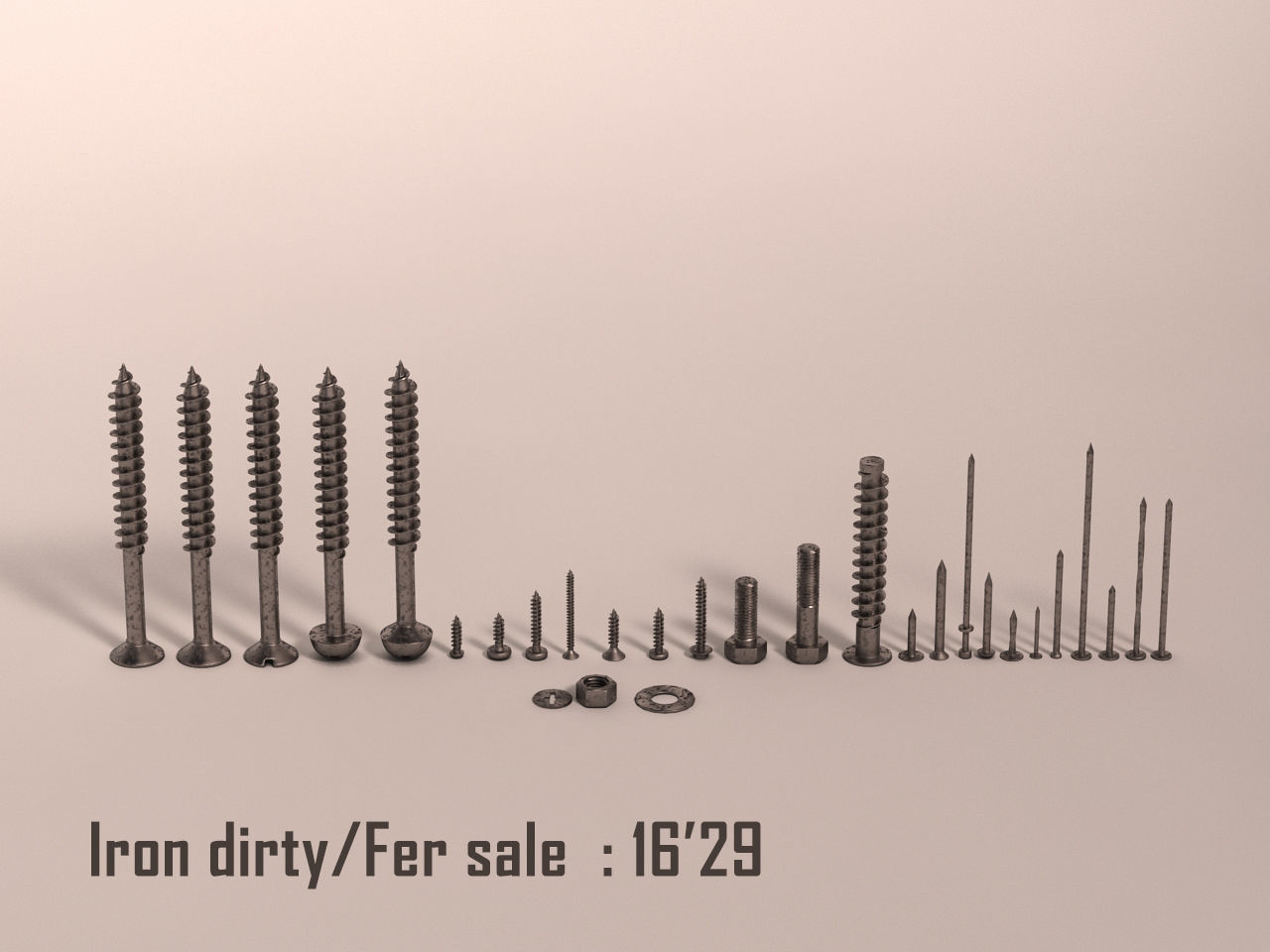 Screws and Nails HD V2 3D model_6