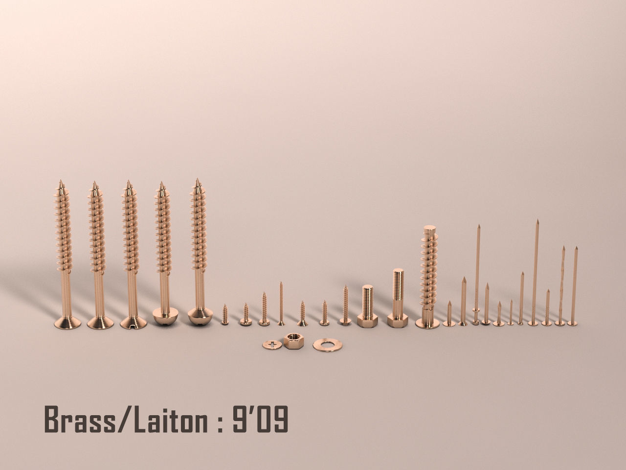 Screws and Nails HD V2 3D model_12