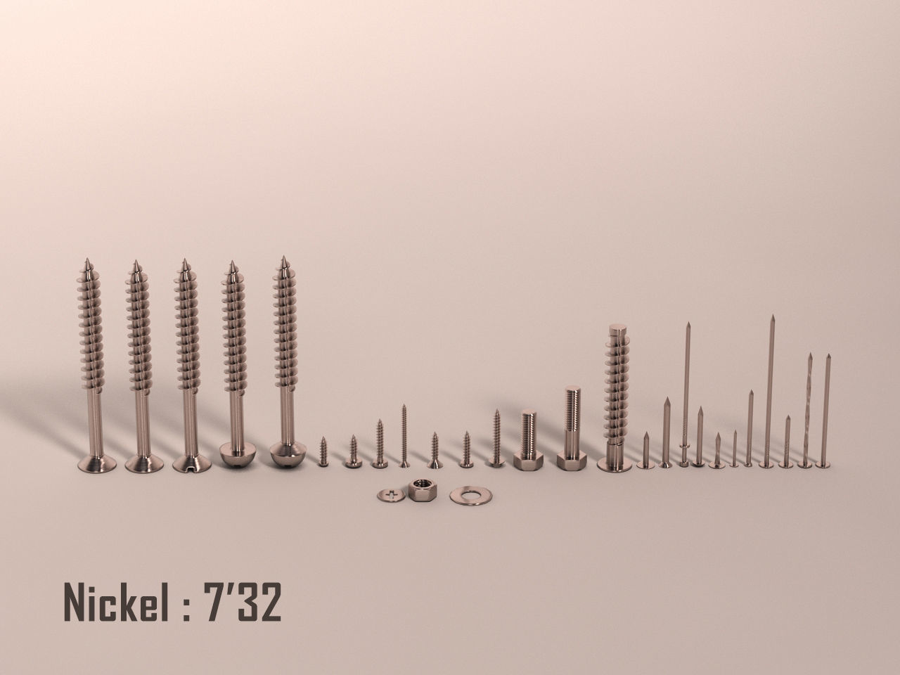 Screws and Nails HD V2 3D model_9