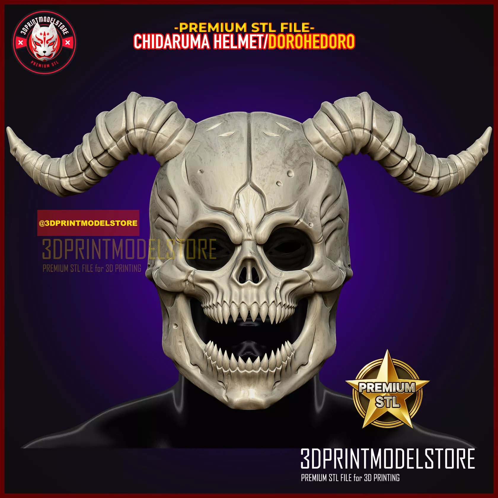 Dorohedoro Chidaruma Helmet - Halloween Cosplay Skull Mask 3D print model