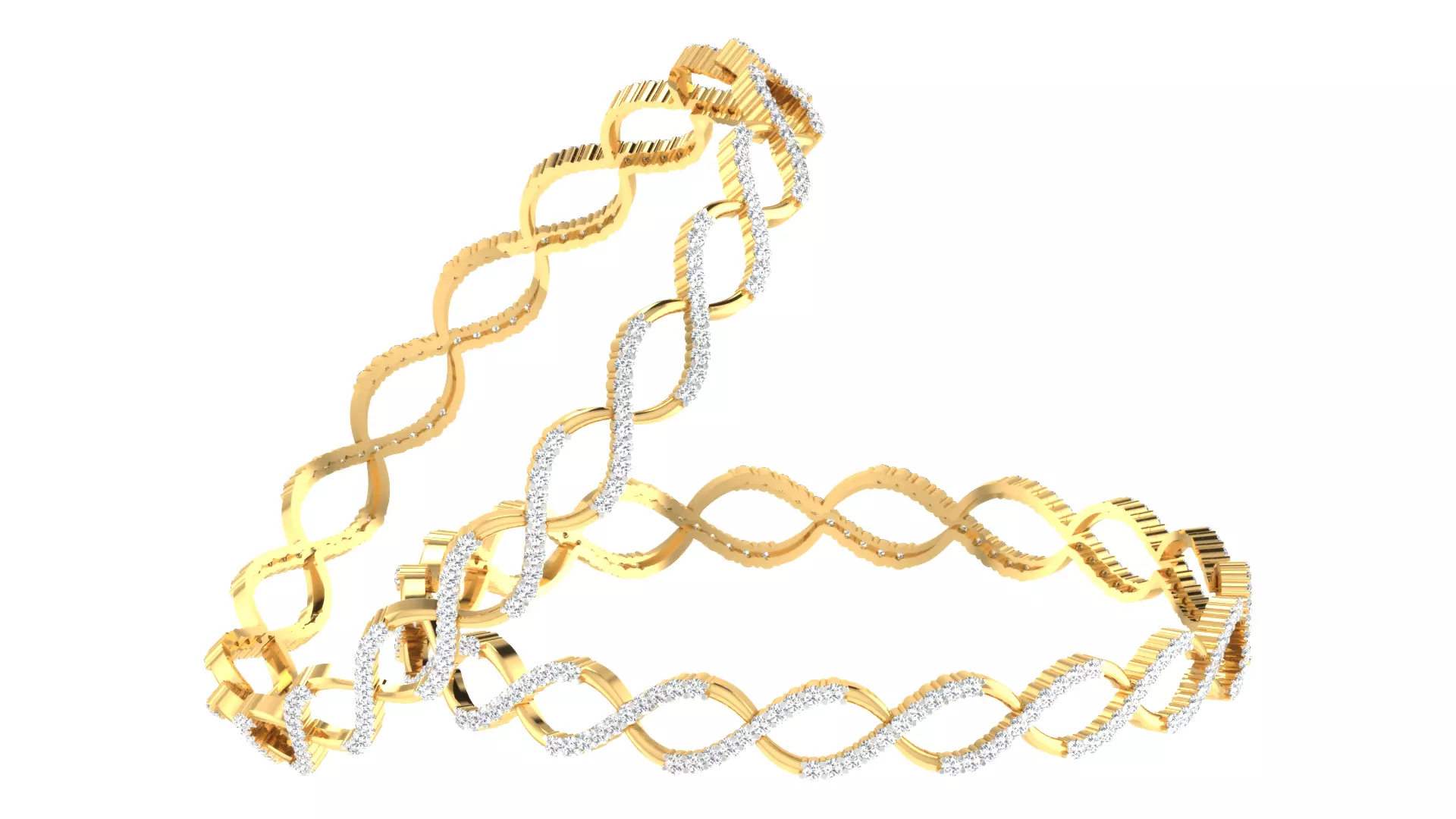 SILVER AND GOLD BANGLES 3D print model