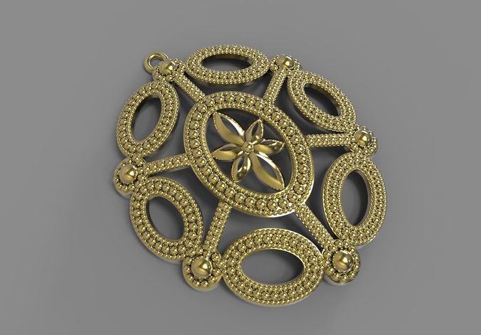 oval pendant for 3D printer 3D print model